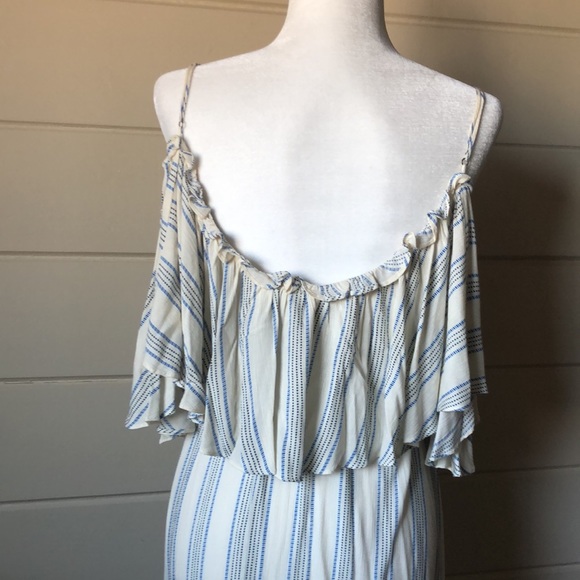Misa Los Angeles Cream Gauze Flounce Maxi Size XS - Picture 8 of 12